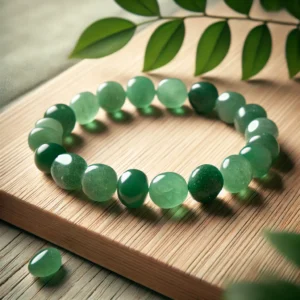 Bracelet en agate aventurine verte