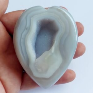 coeur en agate druzzy