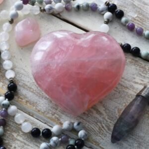 cœur quartz rose