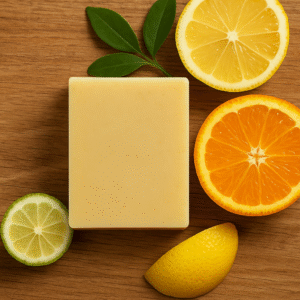 Savon huile essentielle agrumes citron orange bergamote